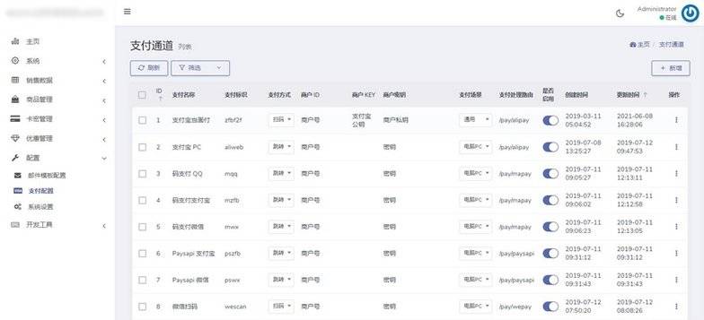 支付接口超多的发卡网源码