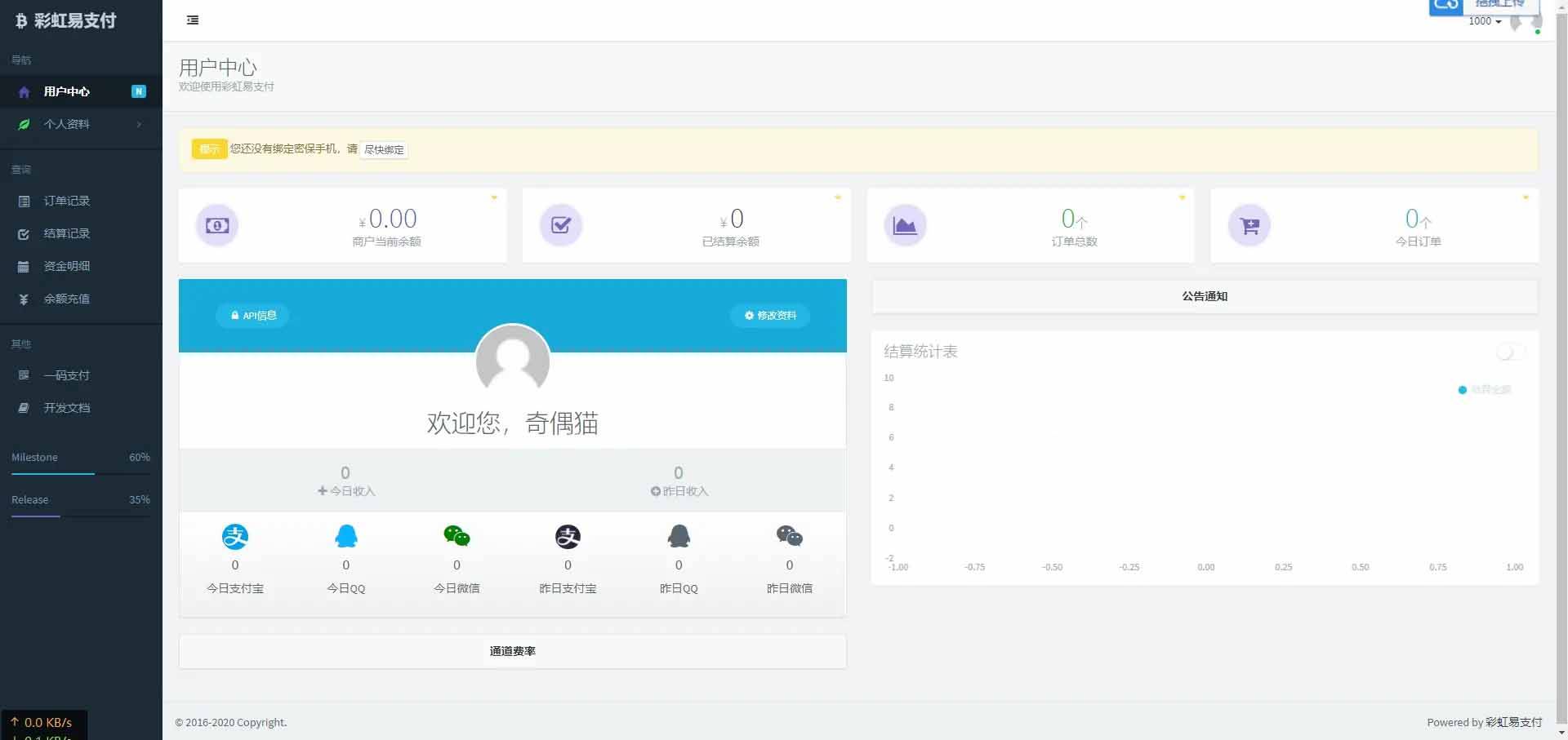 二开版彩虹易支付全开源10套模板带风控实名系统源码-1