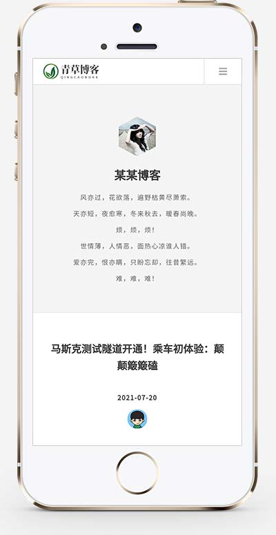 响应式极简个人博客自媒体类网站模板源码 文章博客类网站模板下载(带手机端数据同步)-1 响应式极简个人博客自媒体类网站模板源码 文章博客类网站模板下载(带手机端数据同步)-1