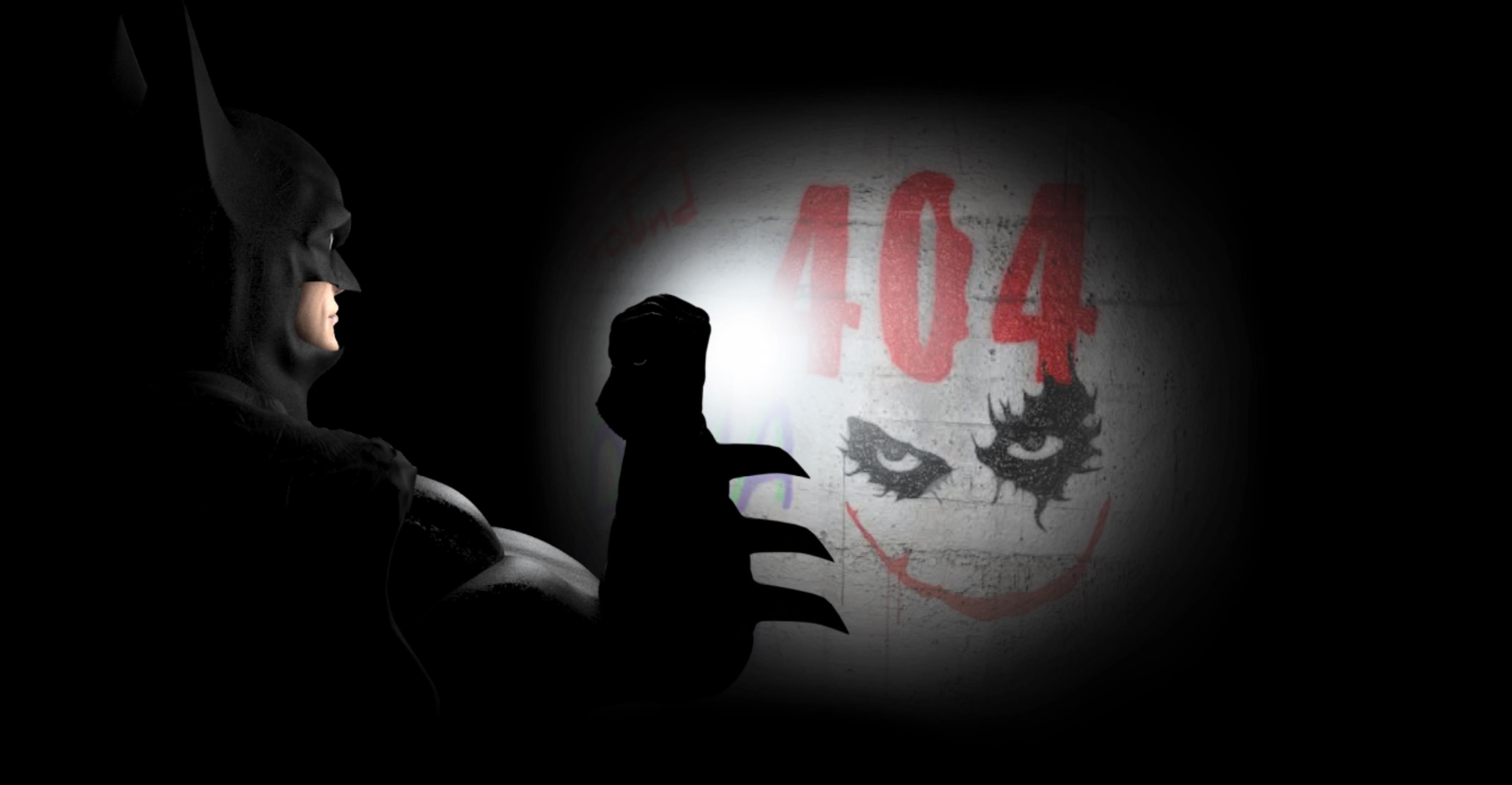 创意黑色蝙蝠侠/小丑404页面源码-1 创意黑色蝙蝠侠/小丑404页面源码-1