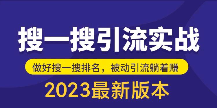 自己花980买的，公众号搜一搜引流实训课（外面没有）日引200+-1