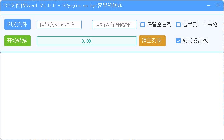 吾爱版TXT文本转Excel实用小工具