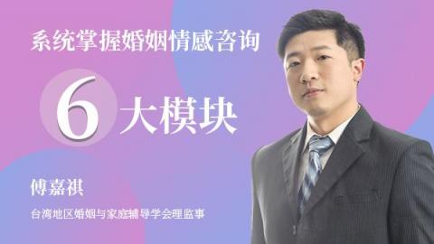 傅嘉祺系统掌握婚姻情感咨询6大模块
