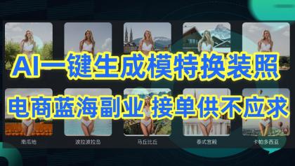 AI制作一键生成模特换装照,电商蓝海副业,接单供不应求-免费资源网-第16张图片 AI制作一键生成模特换装照,电商蓝海副业,接单供不应求-免费资源网-第16张图片