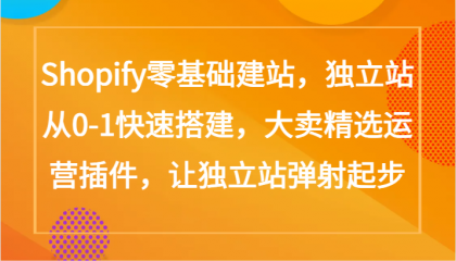 Shopify零基础建站,独立站从0-1快速搭建,大卖精选运营插件,让独立站弹射起步-免费资源网-第16张图片 Shopify零基础建站,独立站从0-1快速搭建,大卖精选运营插件,让独立站弹射起步-免费资源网-第16张图片