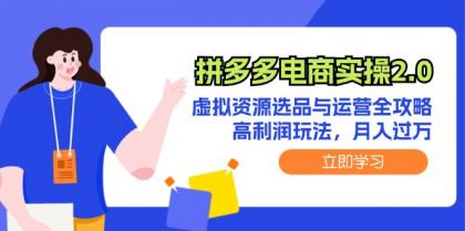 拼多多电商实操2.0：虚拟资源选品与运营全攻略，高利润玩法，月入过万-免费资源网-第16张图片