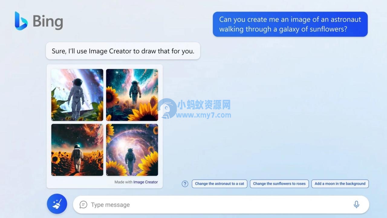 微软必应聊天周报：引入图像生成工具 Bing Image Creator、图谱卡片 2.0 等等
