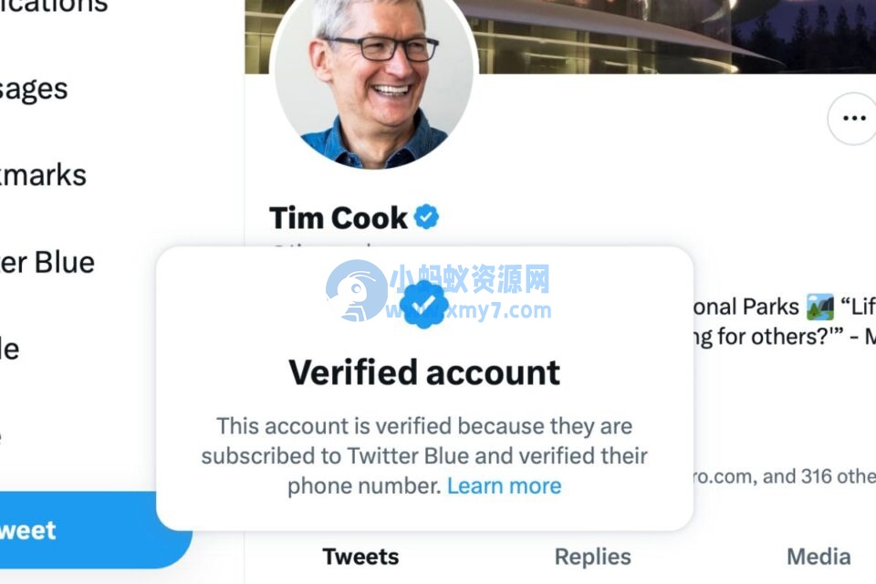 Twitter 清理遗留认证用户，库克等账号已完成 Blue 服务认证