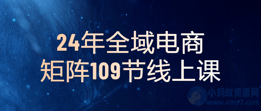 24年全域电商矩阵109节线上课