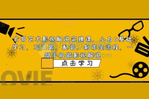 影视解说实战课：小白 0 基础写文案、配音、制作全流程，一部手机做影视解说