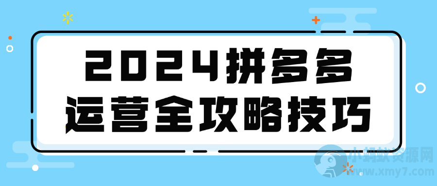 2024拼多多运营全攻略技巧